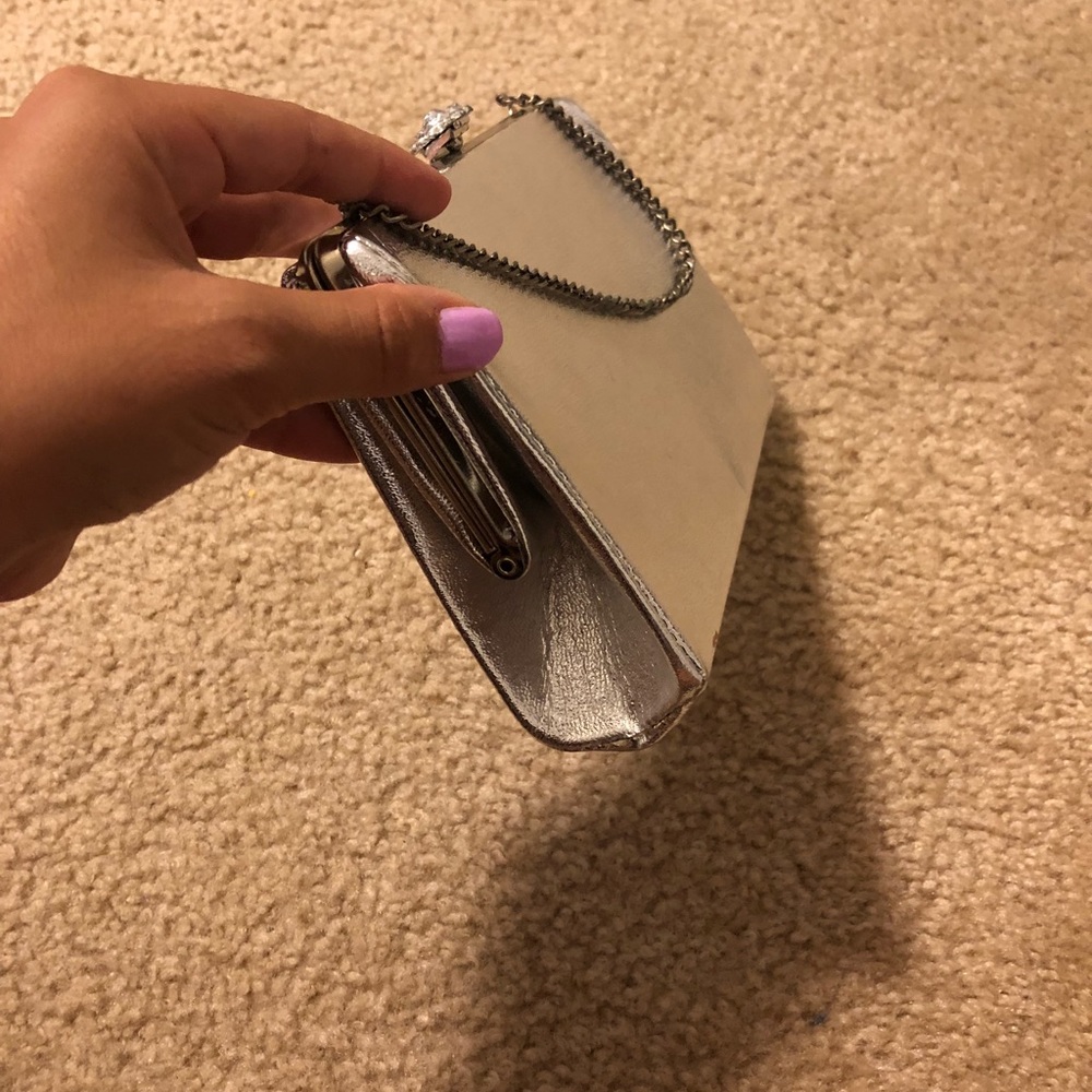 Vintage Silver Chained Clutch Bag